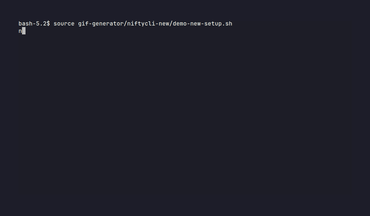 niftycli new task creation demo